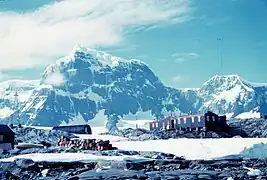 La station scientifique Port Lockroy en 1962.