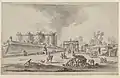 La Bastille et la porte Saint-Antoine en 1789.