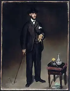Portrait de Théodore Duret 1868, (43&nbsp;×&nbsp;35&nbsp;cm), musée du Petit Palais Paris.