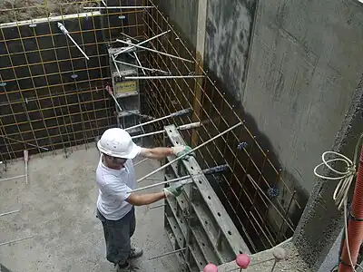 Pose de la 2e&nbsp;face de banche.