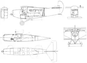 vue en plan de l’avion