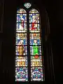 Vitrail n° 2 - quatre saints.