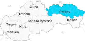 Localisation de Humenné