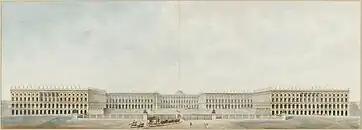 Vue du projet final de Dufour et Fontaine pour Versailles (1811).