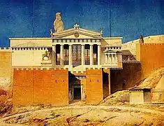 Les Propylées, reconstitution du XIXe&nbsp;siècle.