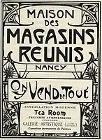 Publicité des Magasins Réunis, par Henri Bergé