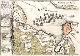 Quebec ville de l'Amerique septentrionale dans la Nouvelle France avec titre d'eveché