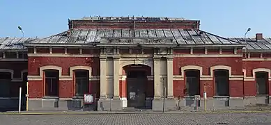Gare de Quiévrain&nbsp;– frontière entrela Belgique et la France.