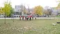 Un match de quidditch entre étudiants de l'université.
