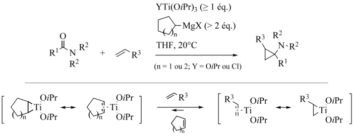 Réaction de Kulinkovich-de Meijere avec échange de ligands
