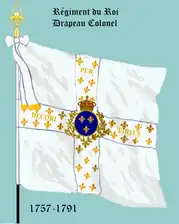 drapeau colonelle du régiment du Roi de 1757 à 1791