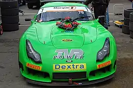 TVR Sagaris Racing Supersport après sa victoire de la GT Cup à Oulton Park, Grande Bretagne