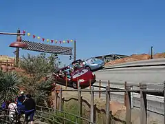 Course sur le parcours de Radiator Springs Racers