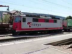 Re 420 503-6 en livrée TRAVYS en gare de Sentier-Orient