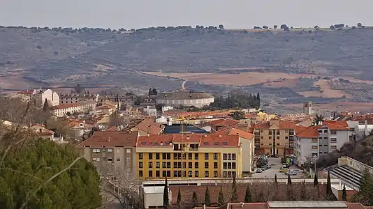 Vue de Brihuegas (la fabrique royale est au dernier plan), février 2013