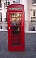 Cabine téléphonique à Londres, aux Docks de Saint Catherine.