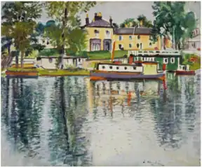 Leslie Hunter  (1877–1931), Reflections, Balloch, 1929.
