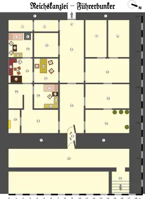 Plan du Führerbunker.