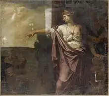 Reine s'adressant à des soldats, ou La reine de Saba appuyée sur son trône, Nicolas Loir, musée du Louvre, no&nbsp;8715.