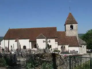 Église Saint-Saturnin de Vergy (XIe&nbsp;siècle), vue du sud