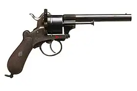 Revolver M1858 (double action) calibre 12&nbsp;mm, cartouche à broche, vers 1860-1865
