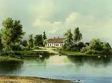 Manoir de Kerschitten vers 1860, collection Alexander Duncker