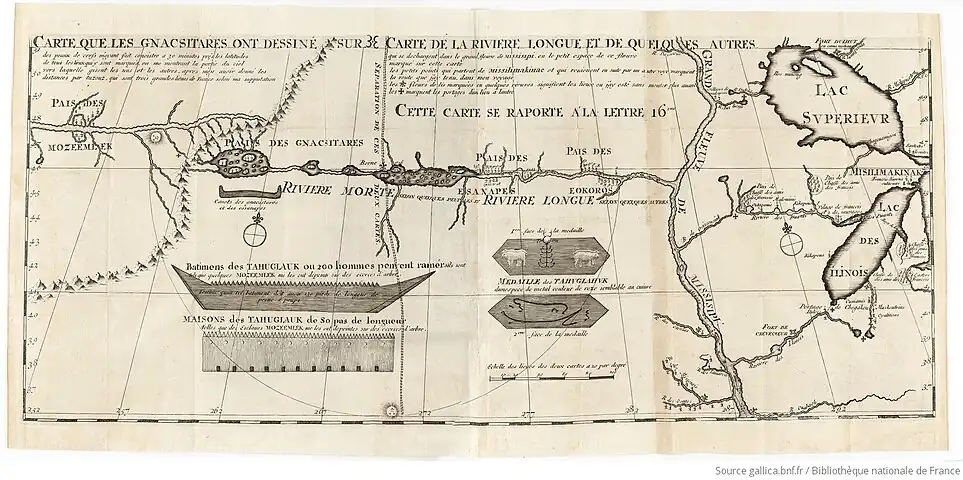 Carte de la Rivière Longue dessinée par les Gnacsitares.