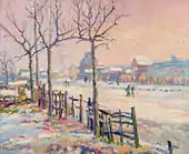 1905, Paysage d'hiver (Le chemin, neige), huile sur toile, 60 × 73&nbsp;cm, collection privée