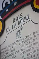 Palmarès de jeu de bourles.