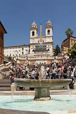 L'escalier monumental de la Trinité-des-Monts à Rome.