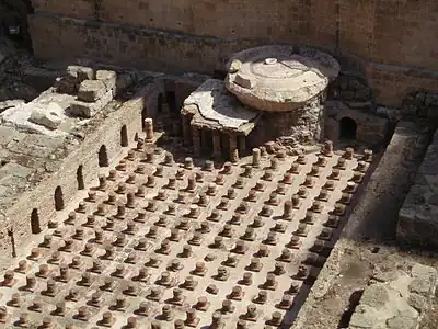 Hypocauste et bassin circulaire
