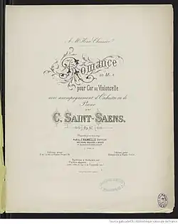 Page du titre de la partition.