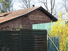 Nom de la gare en allemand sur l'ancienne annexe.