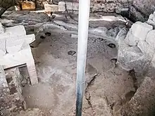 Fonds de plusieurs cabanes du VIIIe&nbsp;siècle&nbsp;av. J.-C. sur le Germal, sommet du Palatin.