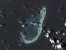 Roncador Bank vue depuis la Station spatiale internationale en 2002.