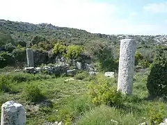 Bornes milliaires au sud ouest du village.