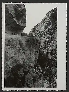 Route des Petits Goulets au début du XXe&nbsp;siècle.