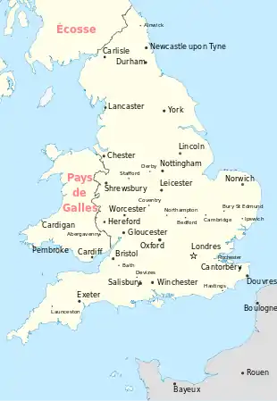 Carte du Royaume d'Angleterre