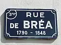 Plaque de rue