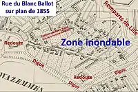 Rue du Blanc Ballot en 1855
