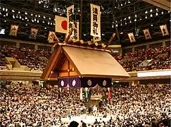 Dohyō du Ryōgoku Kokugikan à Tokyo
