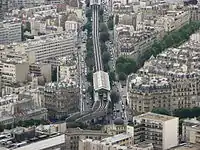Vue aérienne de la station depuis la tour Montparnasse.
