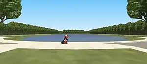 Vue simulée du canal de Stains au XVIIIe siècle