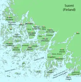 Dans les brochures touristique actuelles, l'archipel de Turku comprend généralement la partie de la mer de l'archipel appartenant au sud-ouest de la Finlande entre Särkisalo et Kustavi.