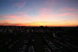 Parking au levé de soleil