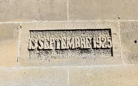 Date de l'nauguration de l'église: 13 septembre 1925.