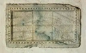 Épitaphe de l'abbé Raymond II (+&nbsp;1196)