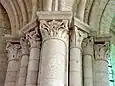 Intersection 2e-3e travée, chapiteaux côté nord.