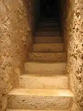 escalier de la crypte.