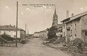 Le centre du village au XXe&nbsp;siècle.